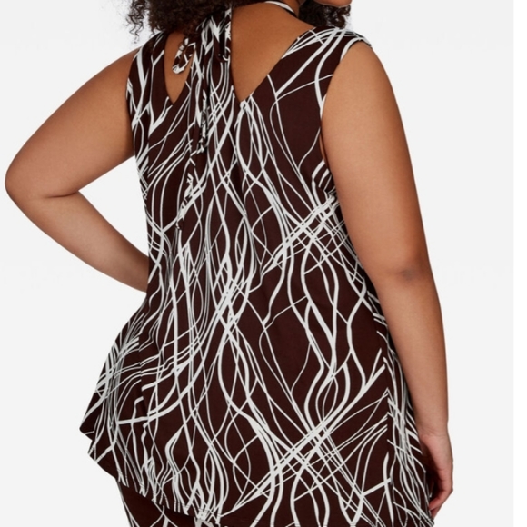 Geo Print Halter Neck Tunic - Picture 2 of 2
